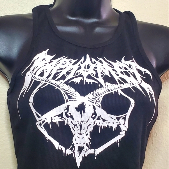 Death Doom Metal Goat Croptop - Picture 2 of 2